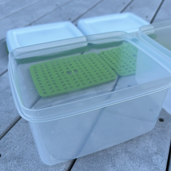 Set 2 Rubbermaid Fresh Works Produce Savers Vegetables Storage Bins Refrigerator - Picture 7 of 15